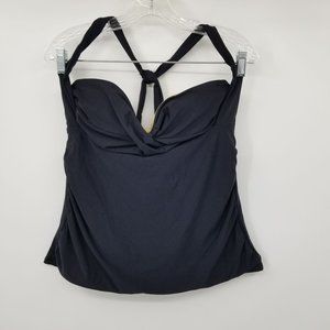 Swimsuits For All Black Halter Swim Top